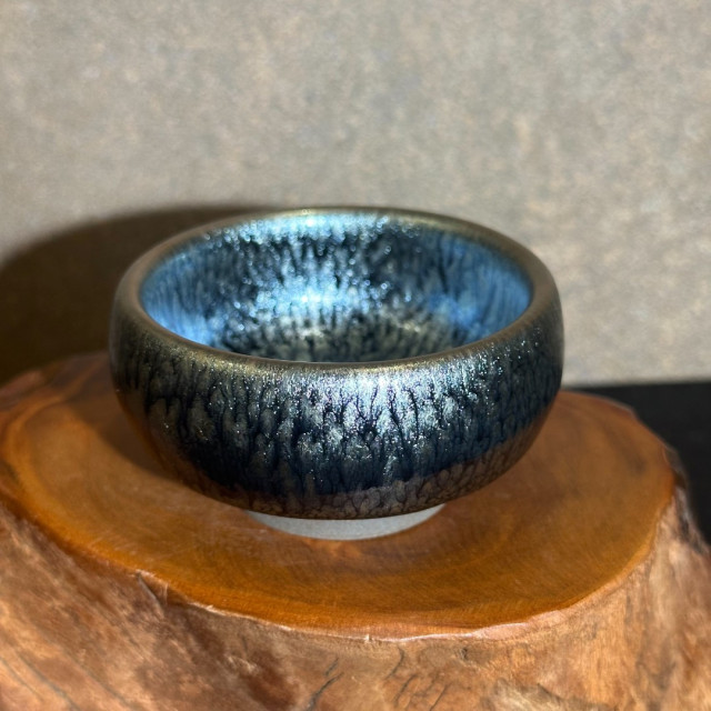 建盞雙釉百花｜45cc 小禪定盞