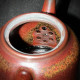 俞彩珍｜柴窯建盞壺杯組｜260cc 柿紅鷓鴣斑仿古德鐘壺 FCJ012