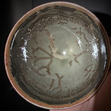 周文波｜福煜堂｜窯變灰貝束口盞 ZWB012-A