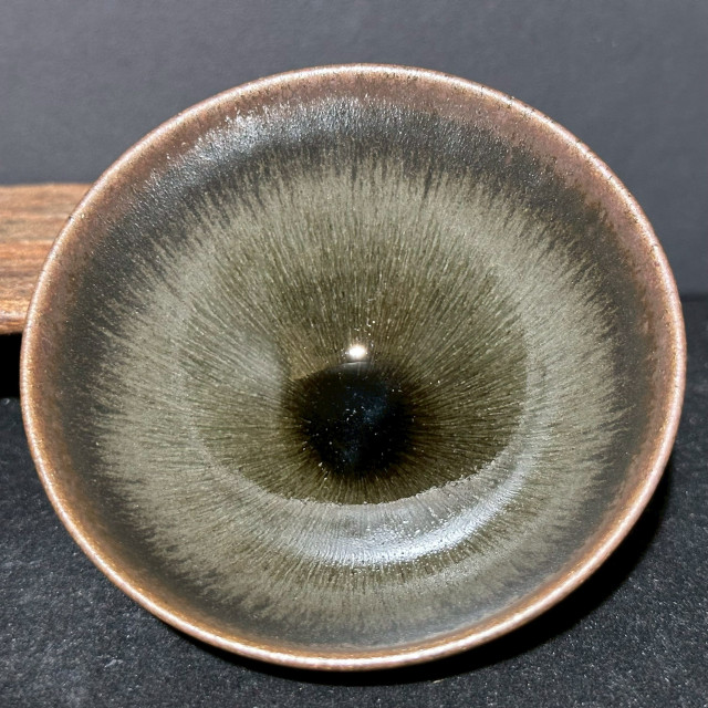 徐偉｜昔瑤龍窯｜灰貝茶末毫斗笠盞 SW038