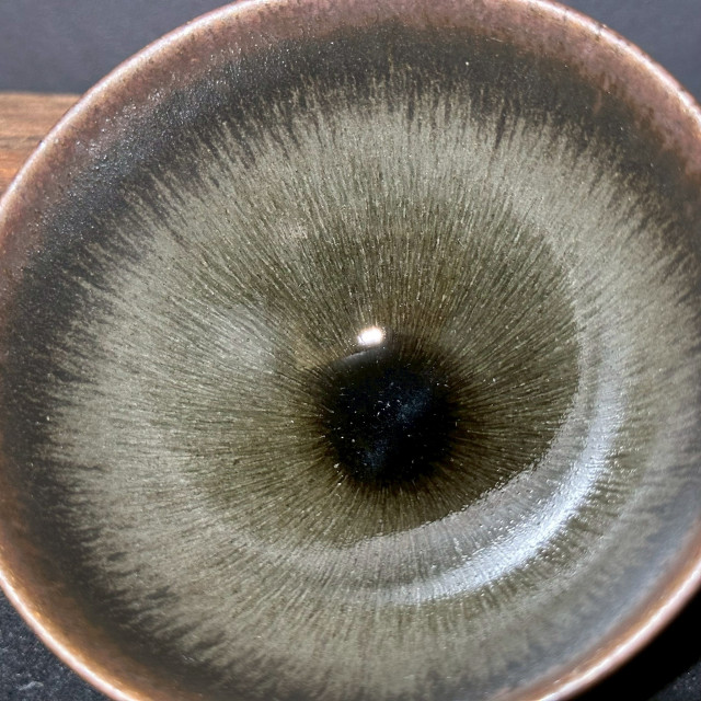 徐偉｜昔瑤龍窯｜灰貝茶末毫斗笠盞 SW038