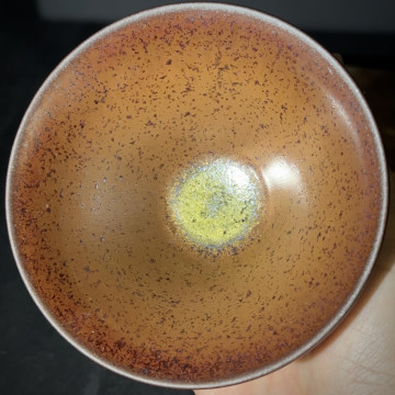 嚴柳忠｜樂盞堂｜鐵鏽飛鳥撇口盞 YLZ093