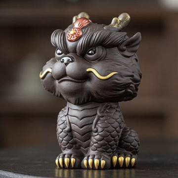 【精選茶配件】招財貔貅茶寵(紫泥)