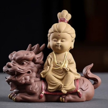 【精選茶配件】觀音菩薩與金獅吼