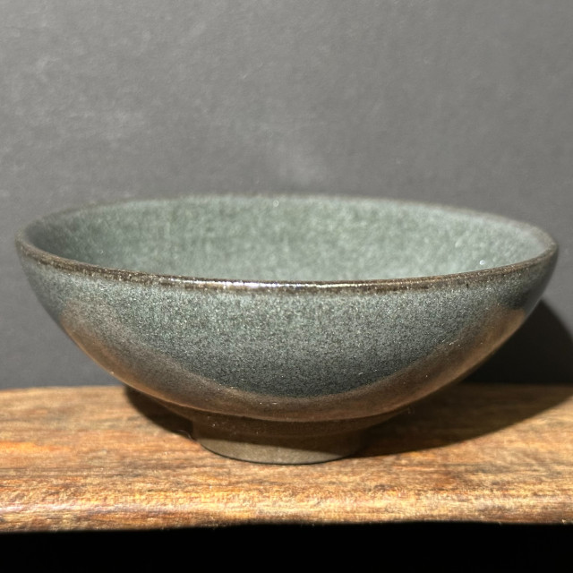 葉福生｜江南一葉盞｜灰貝斂口斗笠盞 YFS031