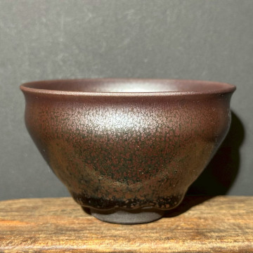 葉福生｜江南一葉盞｜鐵鏽鷓鴣斑束口盞 YFS033