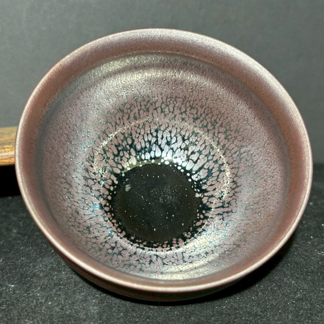 葉福生｜江南一葉盞｜鐵鏽鷓鴣斑束口盞 YFS033