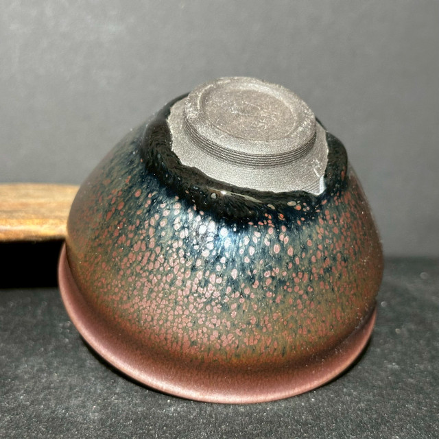 葉福生｜江南一葉盞｜鐵鏽鷓鴣斑束口盞 YFS033