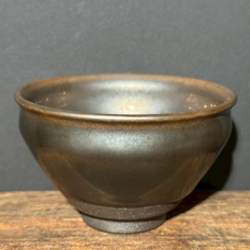 葉福生｜江南一葉盞｜火燎彩衣銀光束口盞 YFS035