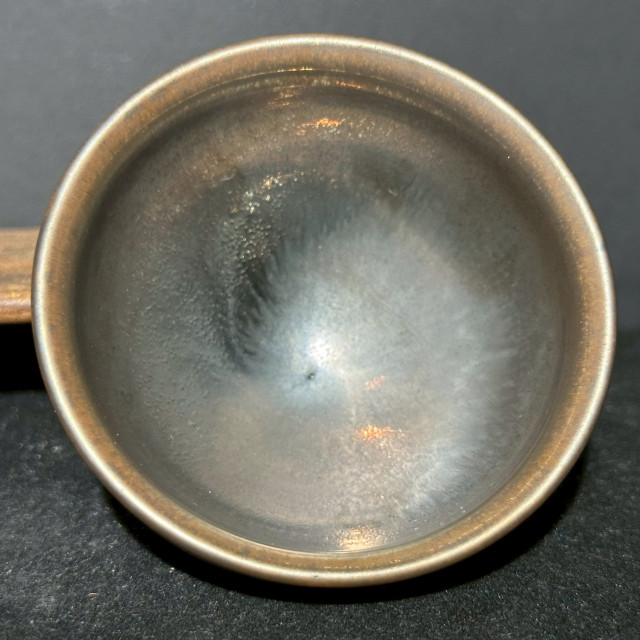 葉福生｜江南一葉盞｜火燎彩衣銀光束口盞 YFS035