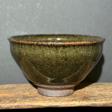 周文波｜福煜堂｜冰裂茶葉末束口盞 ZWB020