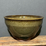 周文波｜福煜堂｜冰裂茶葉末束口盞 ZWB022