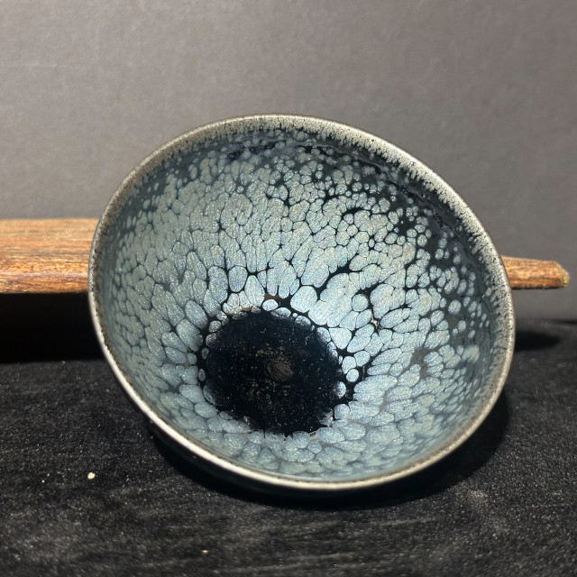 建盞藍油滴｜70cc 全包釉束口盞 薄胎手拉胚