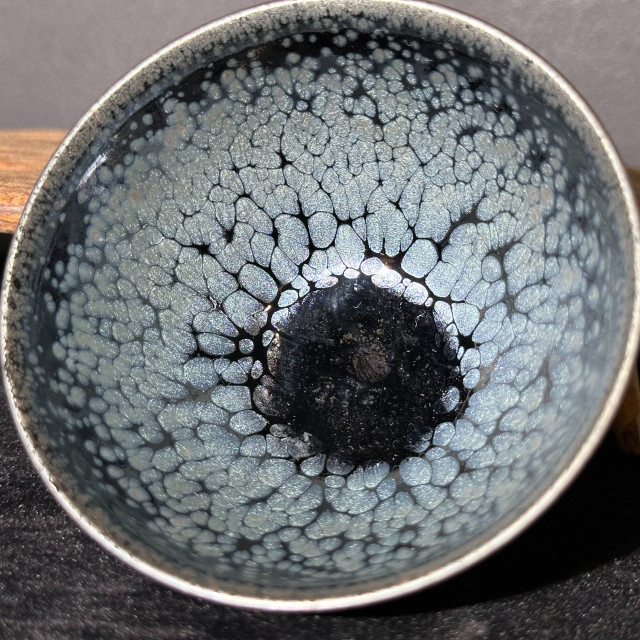 建盞藍油滴｜70cc 全包釉束口盞 薄胎手拉胚