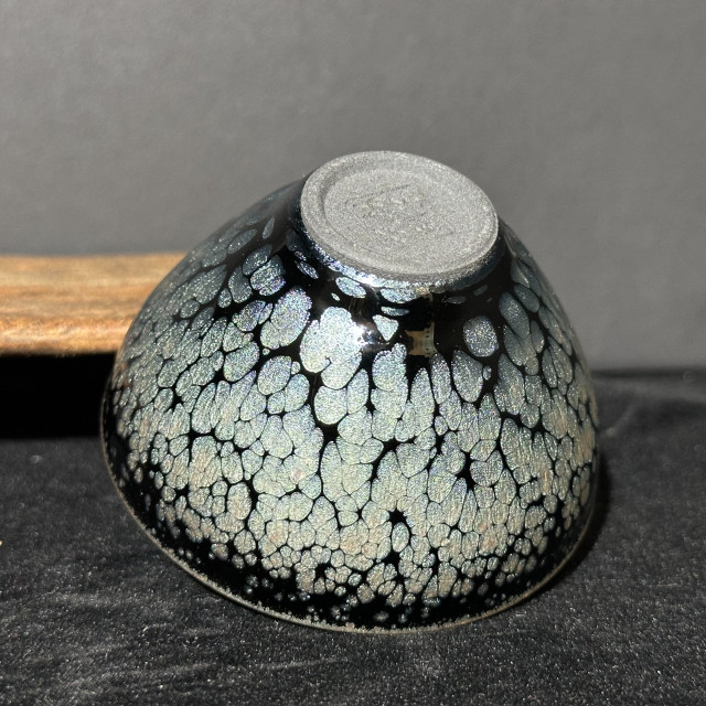 建盞藍油滴｜70cc 全包釉束口盞 薄胎手拉胚