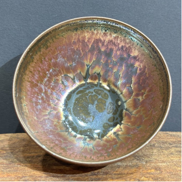 建盞彩金油滴｜70cc 全包釉束口盞 薄胎手拉胚