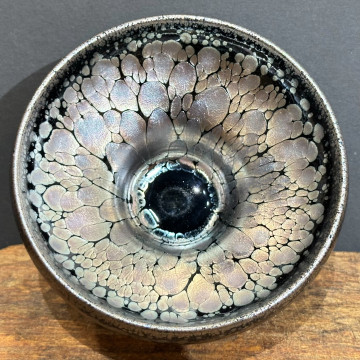 建盞彩金油滴｜80cc 斂口缽缽盞 手拉胚