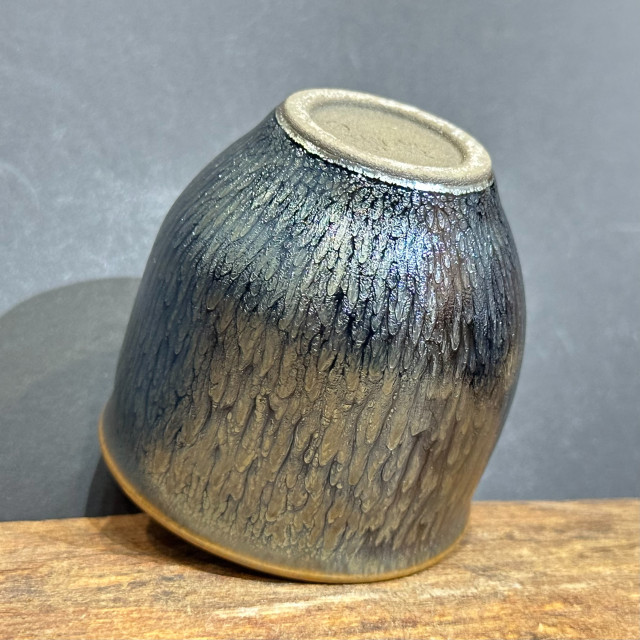 建盞百花｜65cc 全包釉小手握盞 手拉胚