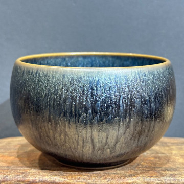 建盞百花｜120cc 全包釉斂口禪定盞 手拉胚