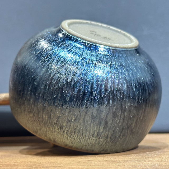 建盞百花｜120cc 全包釉斂口禪定盞 手拉胚