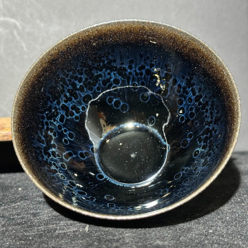 劉子龍｜高鐵超薄胎 曜變束口盞 LZL001