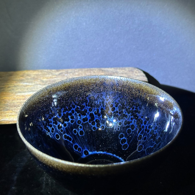 劉子龍｜高鐵超薄胎 曜變束口盞 LZL001