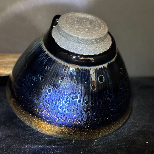 劉子龍｜高鐵超薄胎 曜變束口盞 LZL001