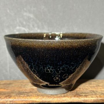 劉子龍｜高鐵超薄胎 曜變束口盞 LZL002