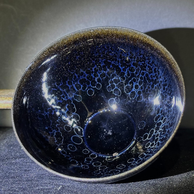 劉子龍｜高鐵超薄胎 曜變束口盞 LZL002