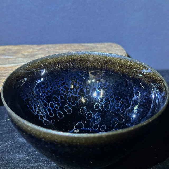 劉子龍｜高鐵超薄胎 曜變束口盞 LZL002