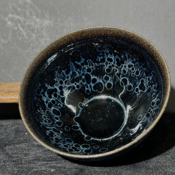 劉子龍｜高鐵超薄胎 曜變束口盞 LZL003