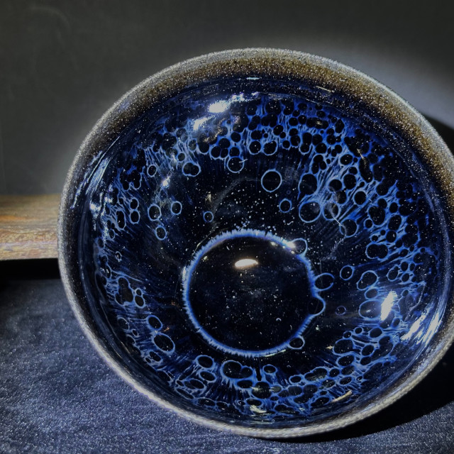 劉子龍｜高鐵超薄胎 曜變束口盞 LZL003