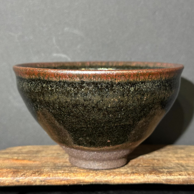 張震濤｜挹陶齋｜黑釉茶末滴束口盞 ZZT032