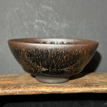 徐偉｜昔瑤龍窯｜70cc 粉金鷓鴣斑斂口斗笠盞 SW066