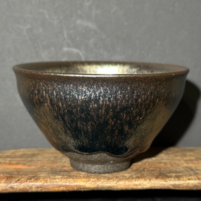 詹賜華 ｜ 華翔龍窯 ｜ 90cc 粉金油滴束口盞 ZSH001
