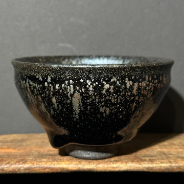 張建華｜南浦窯｜110cc 粉金油滴束口盞 ZJH003