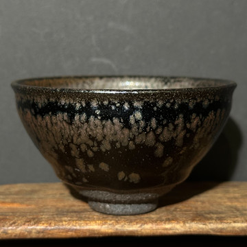 張建華｜南浦窯｜110cc 粉金油滴束口盞 ZJH007