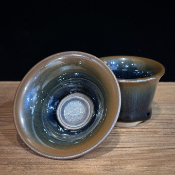 【精選茶配件】電窯｜金兔毫濾網兩件組
